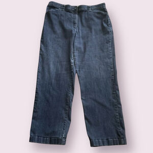 LL Bean Blue Classic Fit High Rise Straight Leg Jeans 18